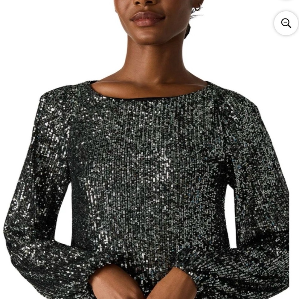 Steve Madden Women’s Sequin Cocktail Mini Dress - Silver & Black - Small NWT - Picture 5 of 12